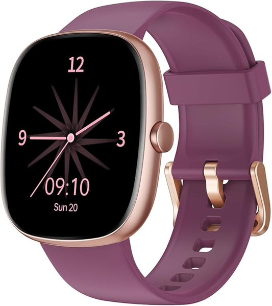 Fitness Tracker with Call Function, 1.85” Fitness Watch for Women and Men, 24/7 Heart Rate & Blood Oxygen Monitor, Sleep Tracker, 100+ Sport Modes, IP68 Waterproof (Purple)