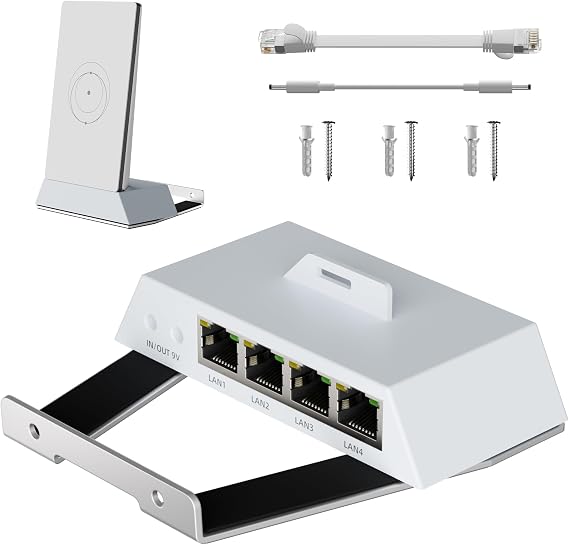 Starlink Router Mini/V5 Multi Port Ethernet Adapter & Mount with Rj45 Cable