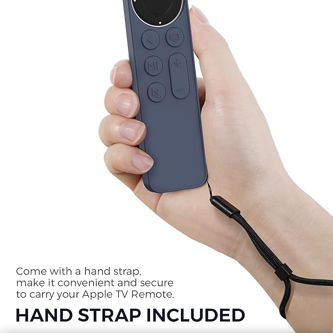 AhaStyle Protective Case for 2021 Apple TV Siri Remote 4k, Anti-Slip Silicone Cover Skin Compatible with Apple TV Remote/Siri Remote [2nd Generation] (Midnight Blue)