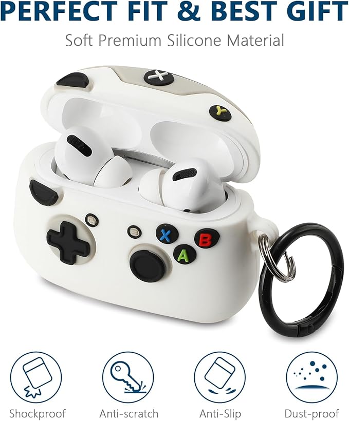 [2Pac] Compatible Airpods Pro 3 Case(2025),Cute Gamepad Design Cases Soft Silicone Protective Cases for Apple AirPods Pro 3rd Generation Case,Airpod Pro 3 Cover with Keychain for Men/Boy