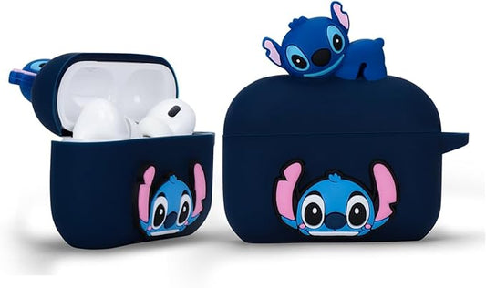 3D Stitch Cartoon Silicone Case for Apple Airpods Pro, Set Protective Cover,for Girls Boys .The Best Gift