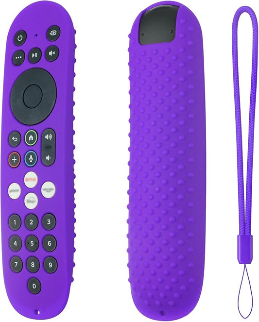 Hi Color Silicone Cover for Xumo Stream Box Remote PR3 Released 2025 Xumo Stream Box Spectrum Tv Remote Case Cover with Lanyard (Purple)