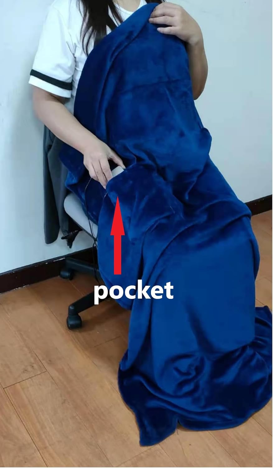 USB Heated Lap Blanket – Portable Fleece Throw for Travel, Camping & Office
