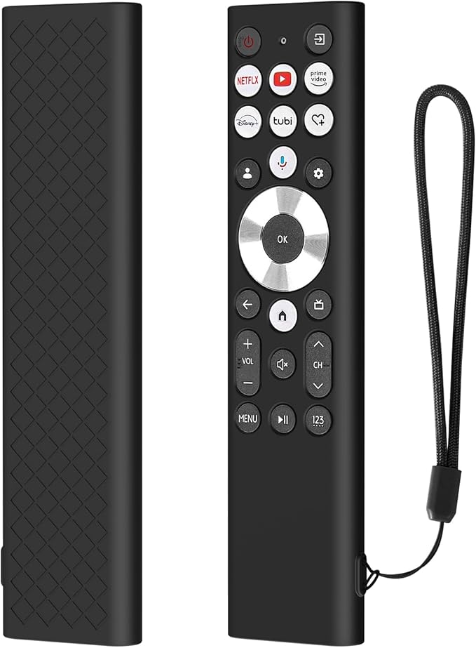LEFXMOPHY ERF6A80 ERF6G80H ERF6F80H Cover for Hisense U6N U7N U8N U9N S7N Series 4K UHD Google Smart TV Remote Black Silicone Case