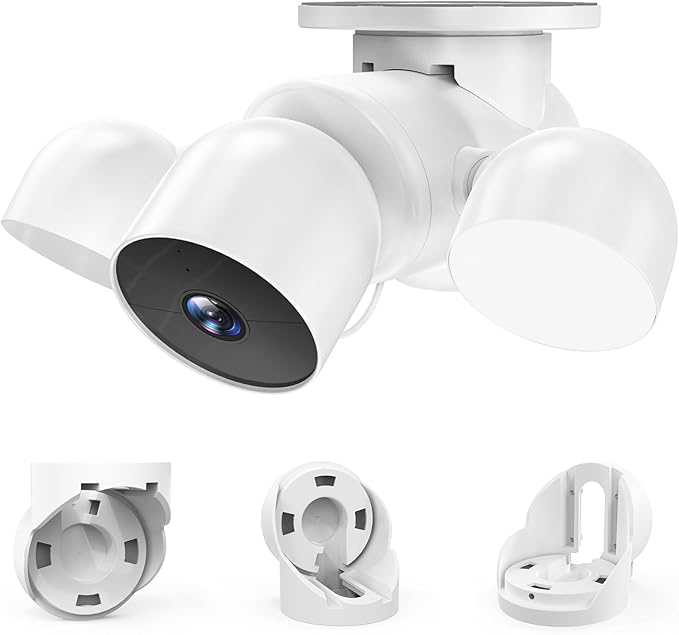 Eave Mount for Google Nest Cam with Floodlight Outdoor Camera - ABS Stability Protective Case Google Nest Flood Light Camera Outdoor Eave Mount