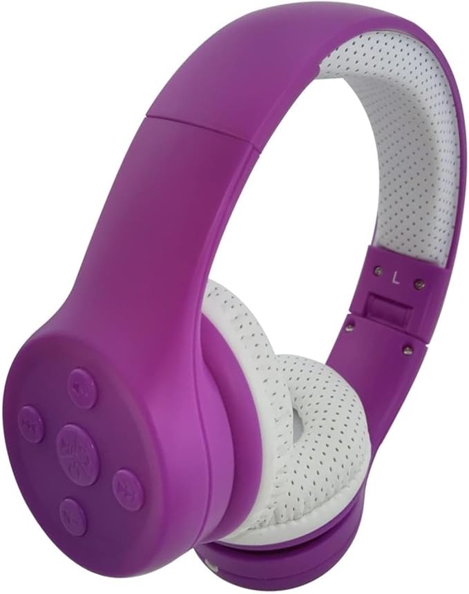 Girls Wireless Headphones, Bluetooth Kids Headphones,5 Button Easy Use, 93db Volume Limited with Built-in Mic for Cell Phones TV Tablet Amazon fire School Network Boys Girls (Purple)