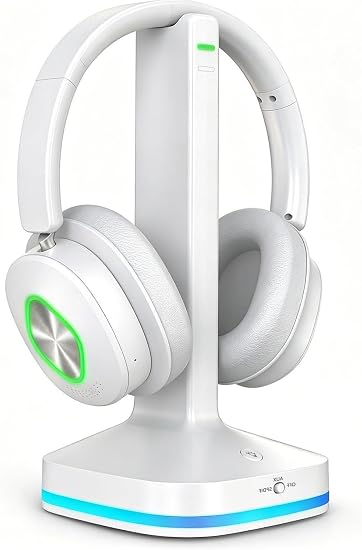 Wireless Headphones for TV, TV Headphones Wireless for Seniors with Transmitter Charging Base, 3 Audio Modes & Low Latency & Blutooth 5.4, Bluetooth Headphones for TV Watching, Gifts for Elderly