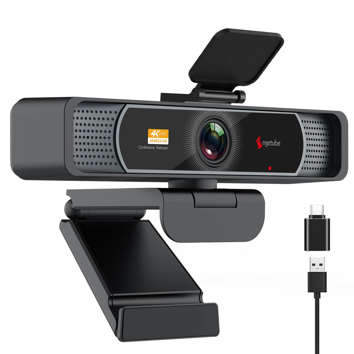 Angetube Wide Angle 4K Webcam for PC, 120° FOV Video | Computer Access - Image 1