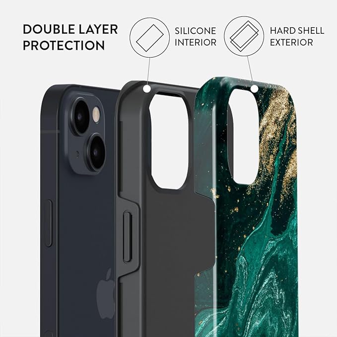 BURGA Phone Case for iPhone 15 - Cute, Trendy, Aesthetic, Pattern Phone Cover, Hard Shell Protection - fits Apple iPhone 15 Case for Women and Men