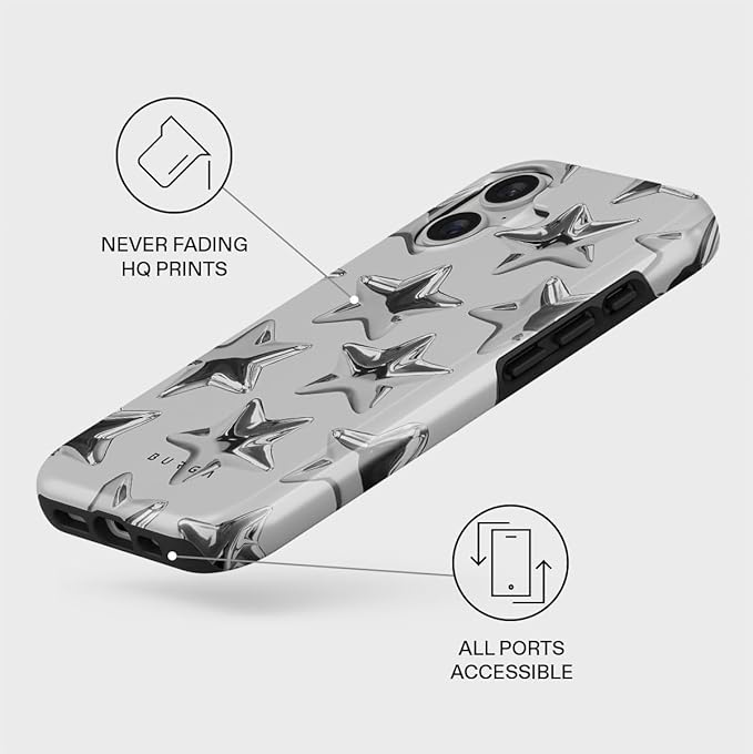 BURGA Phone Case for iPhone 17 - Cute, Trendy, Aesthetic, Pattern Phone Cover, Hard Shell Protection - fits Apple iPhone 17 Case for Women and Men