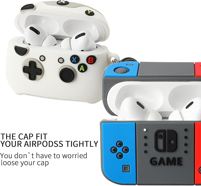 [2Pac] Compatible Airpods Pro 3 Case(2025),Cute Gamepad Design Cases Soft Silicone Protective Cases for Apple AirPods Pro 3rd Generation Case,Airpod Pro 3 Cover with Keychain for Men/Boy