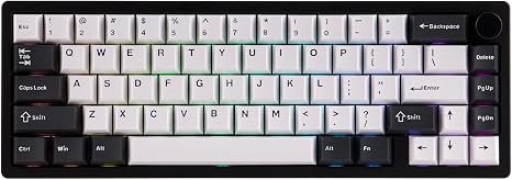 EPOMAKER Galaxy65 Wireless QMK/VIA Mechanical Keyboard, Ball-Catch Anodized Aluminum Custom Keyboard, Pre-Lubed Hot-Swappable Switch, RGB Backlit, Rotary Knob, 2.4Ghz/BT/Type-C (Black)