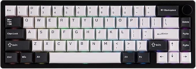 EPOMAKER Galaxy65 Wireless QMK/VIA Mechanical Keyboard, Ball-Catch Anodized Aluminum Custom Keyboard, Pre-Lubed Hot-Swappable Switch, RGB Backlit, Rotary Knob, 2.4Ghz/BT/Type-C (Black)