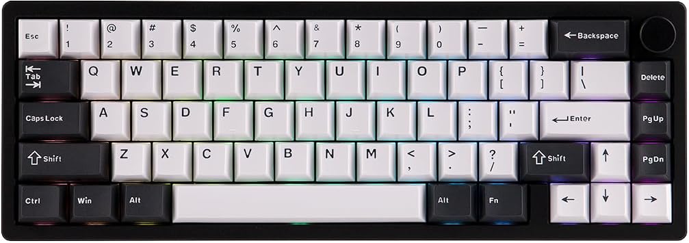 EPOMAKER Galaxy65 Wireless QMK/VIA Mechanical Keyboard, Ball-Catch Anodized Aluminum Custom Keyboard, Pre-Lubed Hot-Swappable Switch, RGB Backlit, Rotary Knob, 2.4Ghz/BT/Type-C (Black)