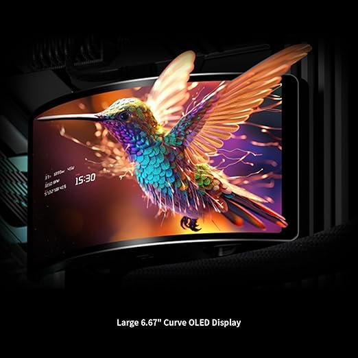 Thermalright Rainbow Vision 360 Turbo ARGB Black 360mm Aio Cooler, 60HZ Curved Screen with 2400x1080 Resolution,for AM4/AM5,Intel LGA1851/1700,6.67in 3D with Magnetic Suction Screen,3000RPM Fan Speed