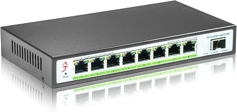 8 Port 2.5G Web Managed Ethernet Switch with 10G SFP+, Support LACP/VLAN/QoS/STP/IGMP, 2.5 Gigabit Network Switch for PC/NAS/AP, Metal Housing Fanless Ethernet Hub, Desktop/Wall-Mount