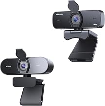4K Webcam Dual Pack with Sony Sensor – Auto Focus, Privacy Cover, Dual Mics – USB Plug & Play, Ultra HD for Streaming, Zoom, Teams, Online Teaching & Video Calls