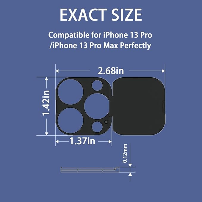 Phone Camera Lens Cover Compatible for iPhone 13Pro /iPhone 13 Pro Max,Camera Lens Protector to Protect Privacy and Security,Strong Adhesive