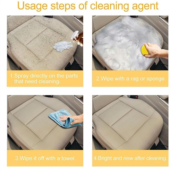 Multi-Purpose Foam Cleaner, 2025 New Multi-Purpose All Around Master Foam Cleaner Spray for Car Interior & Seats (2pcs)