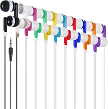 Bulk Earbuds Headphones 100 Pack Multi Colored for Kids, Classroom Students School Wholesale Earbuds Earphones for Children Teachers Adults Teens Individually Bagged（100Mixed） - Image 1