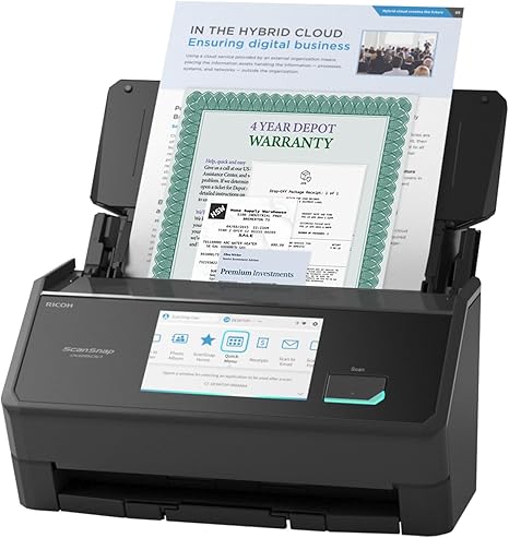 ScanSnap iX2500 Premium Wireless or USB High-Speed Document Scanner
