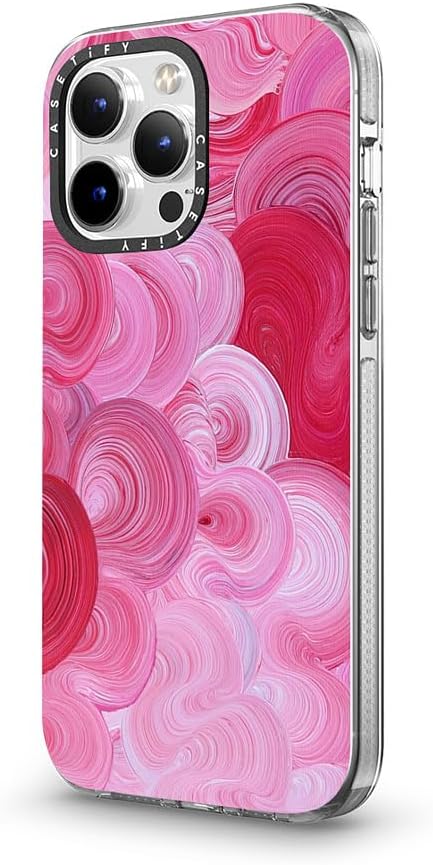 CASETiFY Clear iPhone 13 Pro Max Case [Not Yellowing / 6.6 ft. 3X Military Grade Drop Protection/Compatible with Magsafe] - Strawberry Dream - Clear