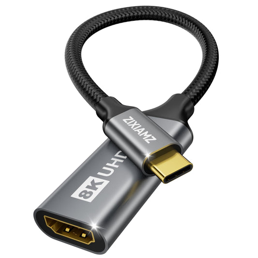 48Gbps Unidirectional USB C to HDMI 2.1 Adapter, 8K@60Hz, 4K@144Hz