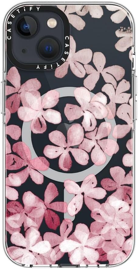 CASETiFY Clear iPhone 13 Case [Not Yellowing / 6.6 ft. 3X Military Grade Drop Protection/Compatible with Magsafe] - Spring Blossoms - Clear
