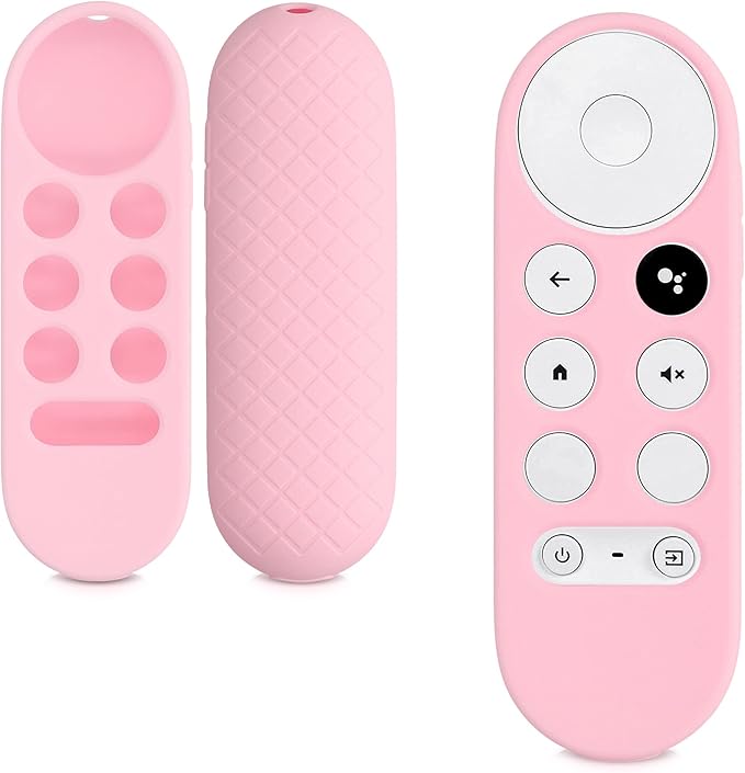 kwmobile Case Compatible with Google Chromecast 2020 4K / Chromecast 2022 HD Case - Soft Silicone Cover for Remote Control - Dusty Pink