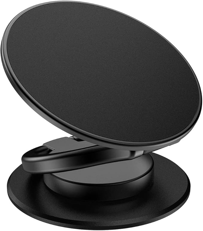 Phone Grip, Phone Ring Holder Finger Kickstand, 360°Rotation & Adjustable Metal Cell Phone Rings Gripper Stand Work with Magnetic Car Mount for iPhone Samsung & Other Phones - Black