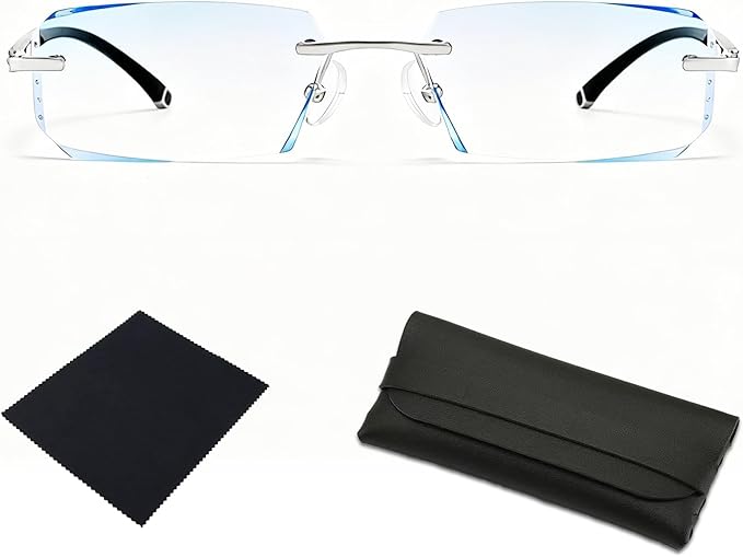 2026 New Clarity Blue Glasses, Clarity Multifunctional Smart Blue Glasses, Automatic Adjustment Eye Reading Glass for Men/Women with Case and Glasses Cloth