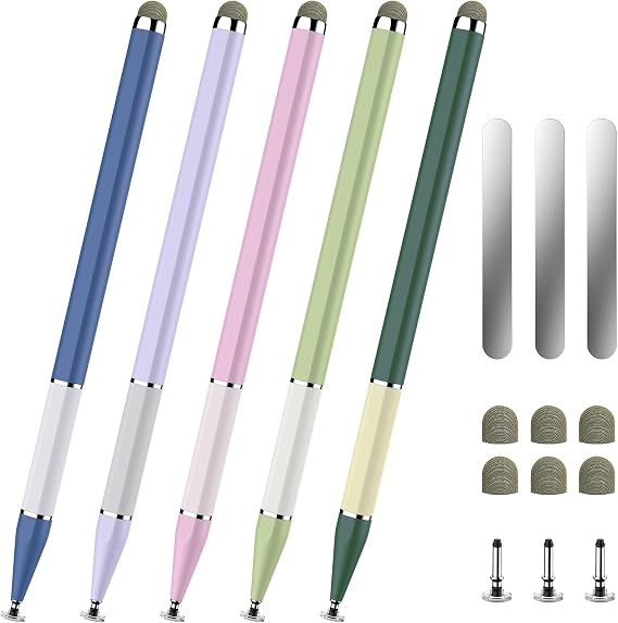 Bopomofo Stylus Pen for Touchscreen,5PCS 2-in-1 Magnetic Stylus Pen