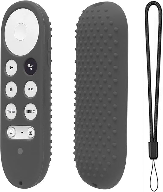 Silicone Case for Chromecast with Google TV 2020 Voice Remote Protective Cover for 2020 Chromecast Voice Remote (Dark Gray)