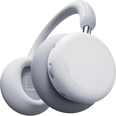 CMF BY Nothing Headphone Pro Active Noise Canceling Wireless Headphones Bluetooth 5.4 Over The Ear Headset, 50H ANC Playtime, Bass&Treble Slider, Custom EQ&Spatial Audio, Hi-Res LDAC, Light Grey