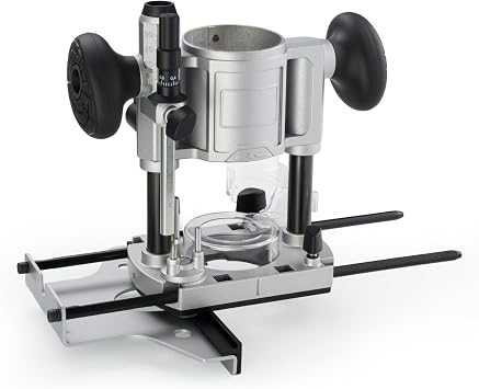 710W Trim Router with Extended Trim Base, 1/4 Inch Collet, 66mm Diameter, 5.5A 120V 60Hz, Model RT-003 (Plunge Base)