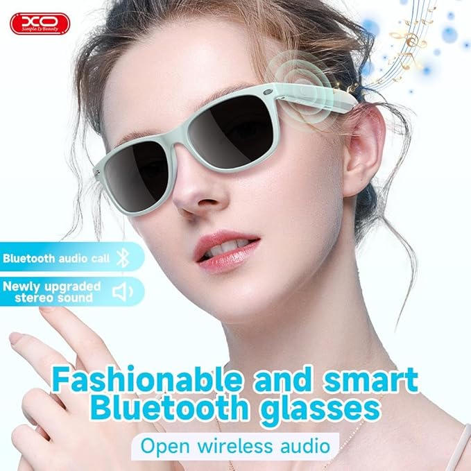 Smart Bluetooth Sunglasses, XO Smart Bluetooth Audio Glasses for Women Men,Athletic/Outdoor UV Protection Riding, Driving,Fishing, Running (Mint Green)