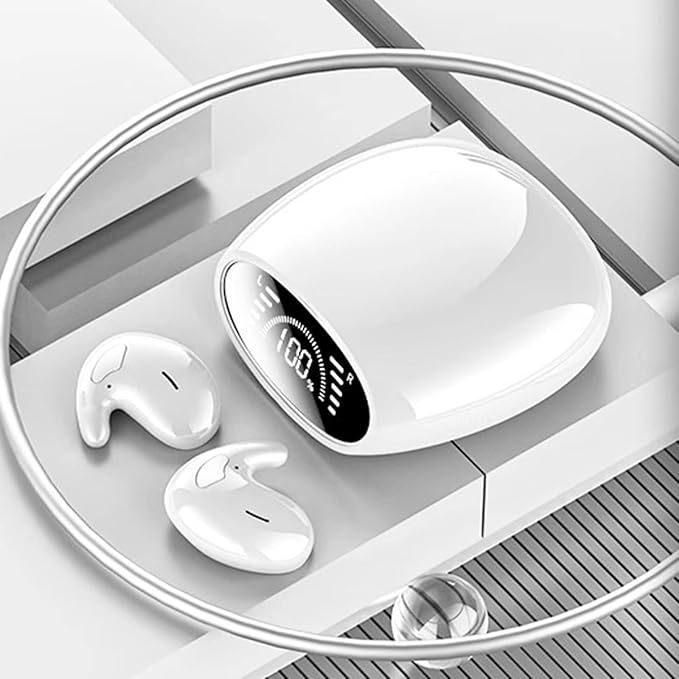 Sleep Headphones Invisible Wireless Bluetooth Sleep Earbuds for Side Sleepers,Comfortable Noise Blocking Wireless Headphones for Sleeping,Stable Bluetooth 5.2 Connection,White