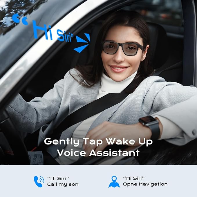 Smart Glasses for Women Men,Bluetooth Glasses with Photochromic Lenses,Built-in Mic & Speakers,Anti-Blue Light Lens with Hands-Free Listening Voice Control,Perfect for Indoor Outdoor