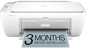 HP DeskJet 2827e Wireless All-in-One Color Inkjet Printer, Scanner, Copier, Best-for-Home, 3 Month Instant Ink Trial Included, AI-Enabled (6W7F5A)