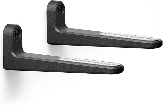 ELETIUO Soundbar Mount,Heavy Duty L Bracket Holds up to 60 lbs,Universal Wall Mount Compatible with Samsung, Sony, LG, JBL, Bose, Vizio, Roku, Polk Audio,Onn & More (Above or Under TV)