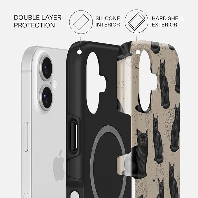 BURGA Phone Case for iPhone 17 - Cute, Trendy, Aesthetic, Pattern Phone Cover, Hard Shell Protection - fits Apple iPhone 17 Case for Women and Men