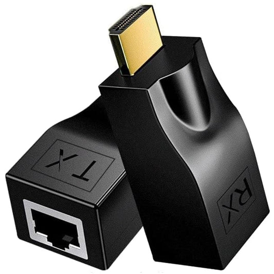 4K HDMI to RJ45 Extender, HDMI Extender Over Ethernet Cat 6/7/ 8 Cable, Hdmi Repeater to RJ45 Network Converter for HDTV STB DVD PS4, Support Audio Video 1080P UP to 98FT/30m