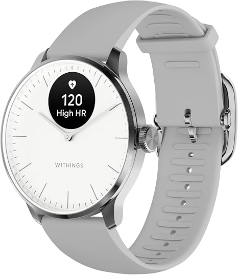 Withings ScanWatch Light - Hybrid Smart Watch, Heart Rate Monitoring, Fitness Tracker, Cycle Tracker, Sleep Monitoring