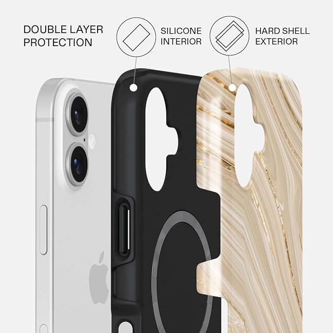 BURGA Phone Case for iPhone 17 - Cute, Trendy, Aesthetic, Pattern Phone Cover, Hard Shell Protection - fits Apple iPhone 17 Case for Women and Men