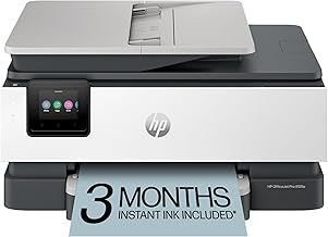 HP OfficeJet Pro 8135e Wireless All-in-One Color Inkjet Printer, Print, scan, Copy, fax, ADF, Duplex Printing Best-for-Home Office, 3 Month Instant Ink Trial Included, AI-Enabled (40Q35A) - Image 1
