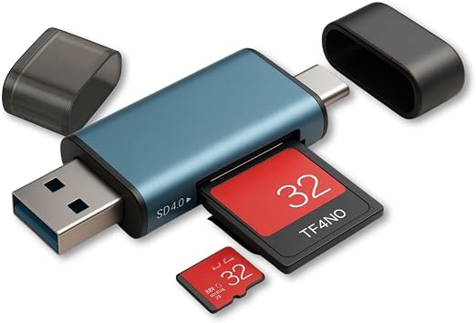 SD4.0 Card Reader - High-Speed 312MB/s USB-A & USB-C Micro SD Card Reader - SD Card Reader for iPhone, Android, MacBook, PC - Plug & Play UHS-II SDXC SDHC SD Card Reader for Laptop & More