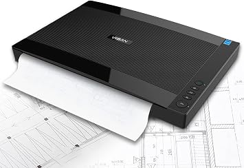 VIISAN VF3240 A3 Scanner - Fastest 4-Second Scan (200dpi, A3 Color), 2400 DPI High Resolution, Frameless Auto-Scan for CAD & Business