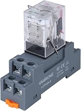 Electromagnetic Power Relay, 8-Pin 10A 110/120 AC Relay Coil with Socket Base, LED Indicator, DPDT 2NO 2NC - MY2NJ [Applicable for DIN Rail System]