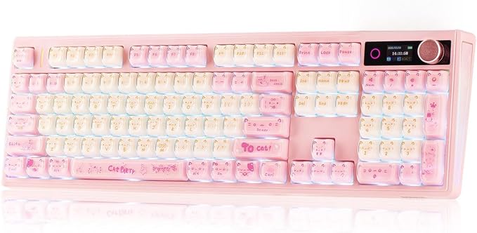 EPOMAKER TH108 V2 PRO Full Size Mechanical Keyboard with Screen&Knob