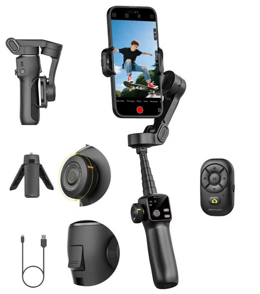 AOCHUAN Gimbal Stabilizer for iPhone w/Bluetooth Rem | Phone Accessori - Image 1